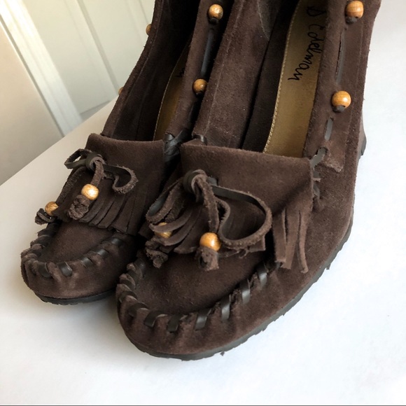 Sam Edelman Angelina Suede Moccasins Wedges 7.5 - Picture 7 of 7